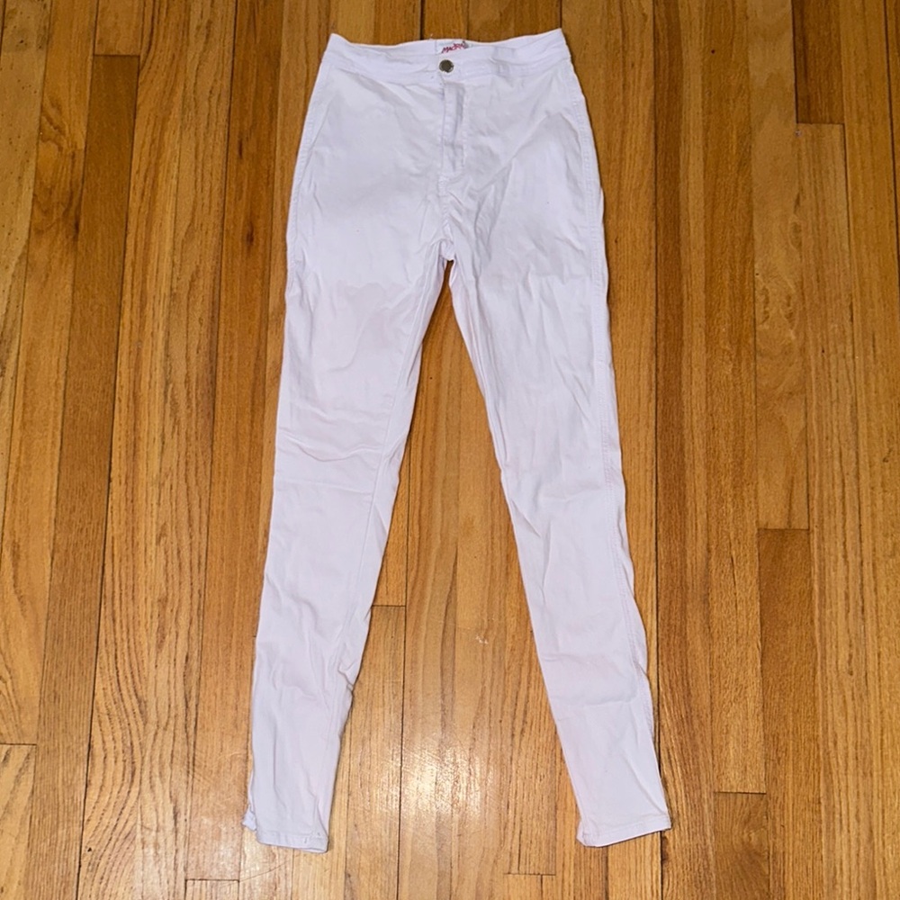 White High-Waisted Pants